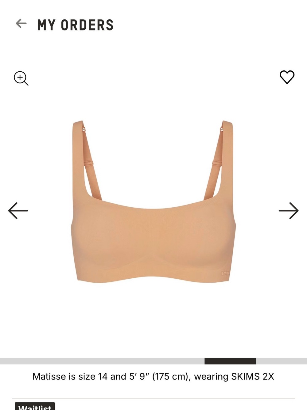SKIMS Naked Scoop Bralette in Ochre